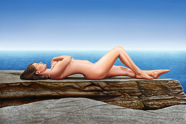 Nude Lying on the Rocks by Horacio Cardozo Nude Lying on the Rocks by Horacio Cardozo